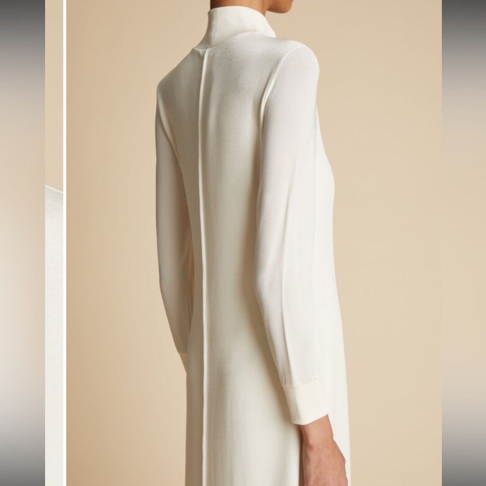 KHAITE The Devon Dress in Cream - Picture 5 of 7